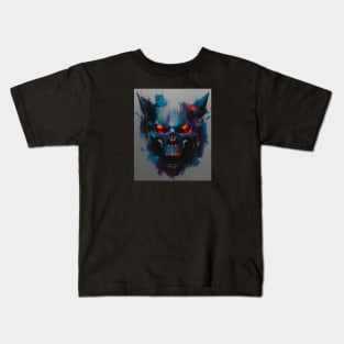 Grunge style skull design Kids T-Shirt